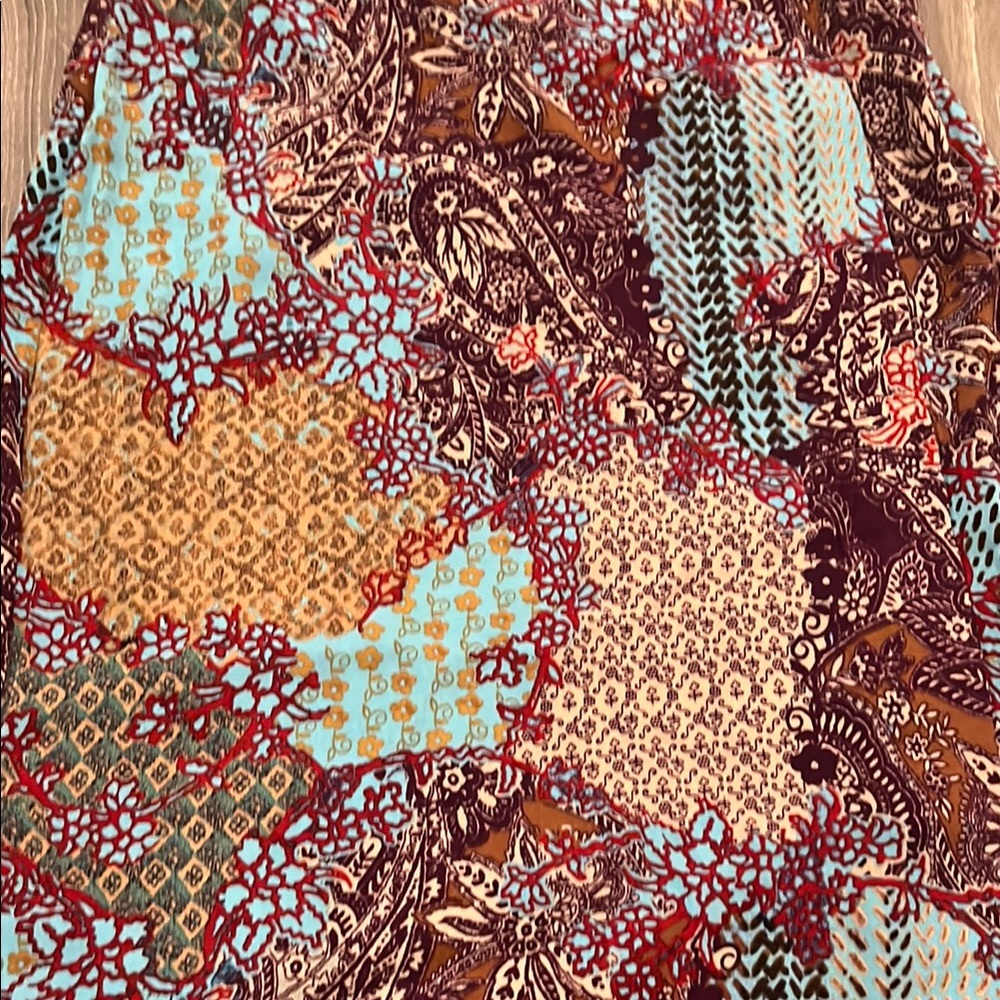 Evan Picone Multicolor Patchwork Skirt Vintage - image 2